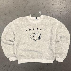 Womens Snoopy Fleece Crewneck SZ XS